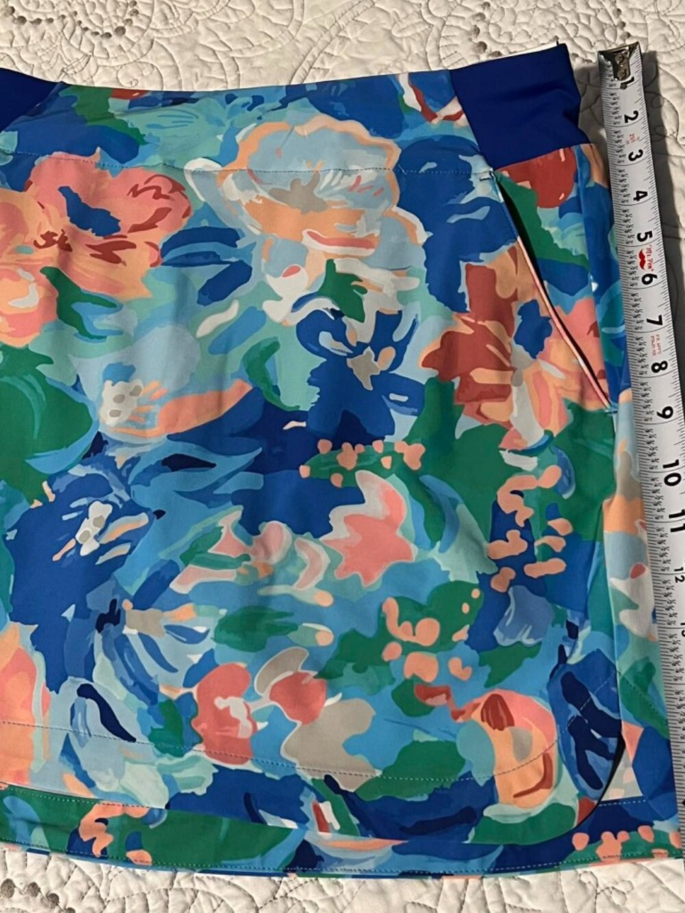 NWT Walter Hagen Pull-On Skort Blue Gouache Floral Size S - Picture 6 of 10